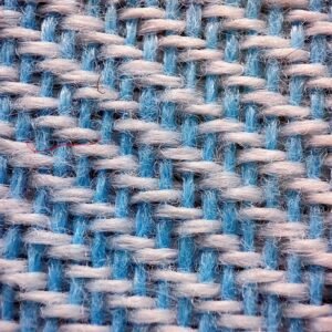 Handloom Cotton Dobby Weave Fabric – Sky Blue & Ivory (By the Metre)