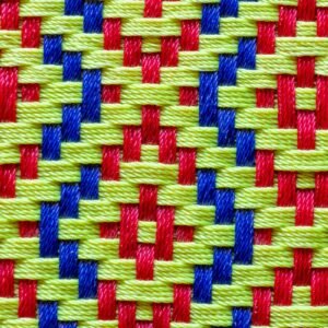 Handloom Cotton Basket Weave Fabric – Chartreuse Multicolour (By the Metre)